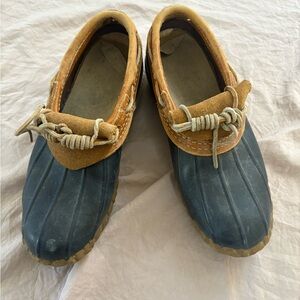 L.L. Bean Blue and Tan Duck Shoes- vintage